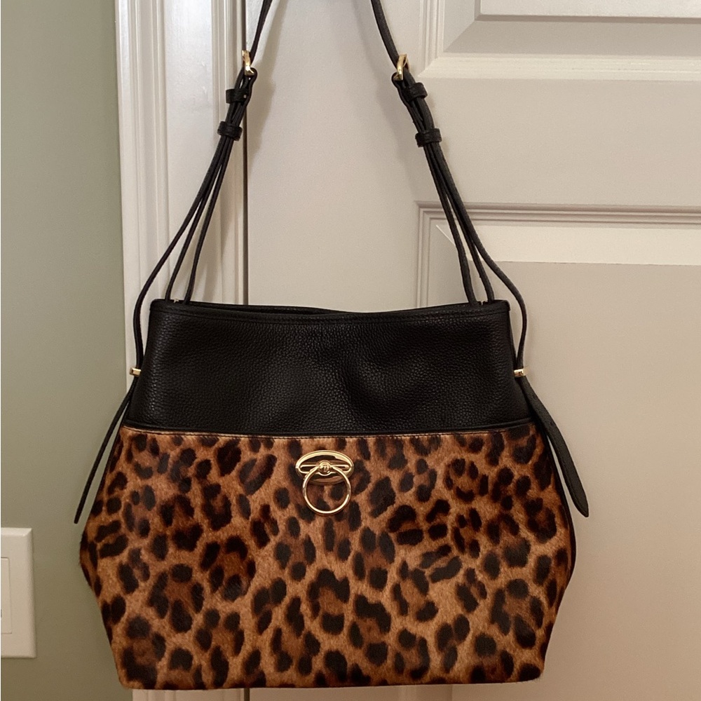 Talbots leopard hobo bag